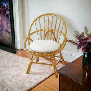 เก้าอี้หวายธรรมชาติไม่เหมือนใครเก้าอี้หวายระเบียงคาเฟ่เฟอร์นิเจอร์สำหรับลานบ้านเก้าอี้สวนตกแต่งบ้าน - Product Image 4