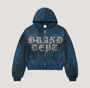 เสื้อมีฮู้ดแบบซิปรูด400ผ้าฟลีซผ้าฝ้าย100% มีซิปพิมพ์ลายสกรีนโลโก้ตามสั่ง2025 - Product Image 4