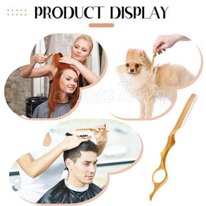 Maquinilla de afeitar para adelgazamiento del cabello con logotipo personalizado con cuchillas afiladas y mango cómodo para uso en salón - Product Image 6