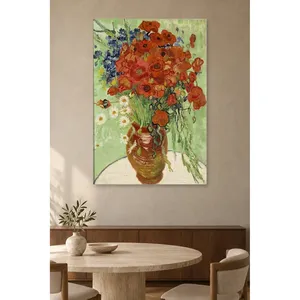 Impression sur toile de Van Gogh : Pavillons et marguerites dans un pot en terre cuite - Product Image 1