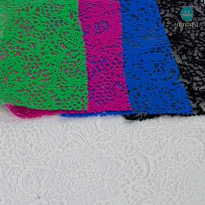 Multi colour Burnout %40 Polyester %60 Viscose Embroidery Lace Special Fabric High Quality Cheap Product Wholesale Embroidery