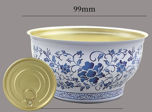 Bol spécial fruits dessert emballage jetable résistant aux hautes températures petit bol en or boîte en fer blanc - Product Image 4