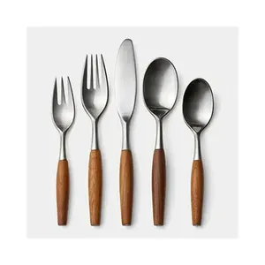 Nouveau design de luxe couverts en acier inoxydable martelés ensemble de couverts ustensiles cuillères fourchette couteau idéal pour la salle à manger - Product Image 3