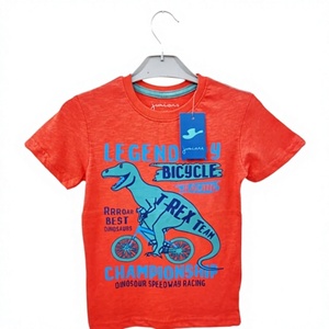 T-shirt noir à manches courtes en polyester/coton tricoté avec imprimé galaxie et motif planète pour enfants, vêtements décontractés - Product Image 6