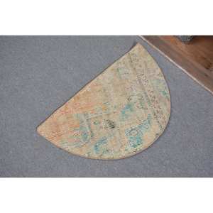 พรมตุรกีโบราณแบบทันสมัยขนาด2.5x1.5ฟุตสีเบจสีน้ำเงินการออกแบบการเย็บปะติดปะต่อกันคลาสสิกสานแบนเรียบลาเท็กซ์ขนสัตว์ตกแต่งห้องนั่งเล่น - Product Image 4