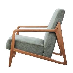 Sillón de Interior Contemporáneo Tapizado con Patas de Madera de Teca Sólida para Muebles de Sala de Estar, Proveedor Mayorista - Product Image 4