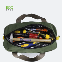 Sac à outils en toile robuste moderne, multi-usages, pochette de rangement, réutilisable, couleur naturelle, OEM et ODM personnalisés