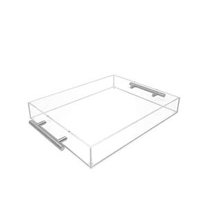<b>Acrylic</b> Serving Tray with Handles Customized Shape Welcome Wholesale steel handle hot selling - Product Image 1