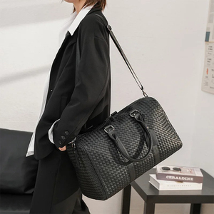 Bolsa de Viaje de Cuero 2024 para Hombre y Mujer, Bolsa de Equipaje de Mano, Bolsa de Viaje Masculina de Gran Capacidad - Product Image 6