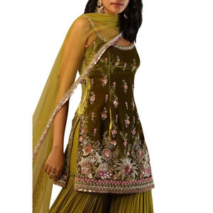 ชุดเดรสกำมะหยี่ชายแดนทำด้วยมือชุดเดรสกำมะหยี่ทันสมัยชุดเดรสผ้ากำมะหยี่ระบายอากาศได้ดีมีสไตล์ - Product Image 2