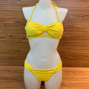 Maillots de bain femmes maillots de bain taille haute personnalisé Bikini plissé Bikini ensemble - Product Image 1