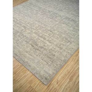 พรมขนสัตว์ถักมือ Erbe สีเทา-ดำ ลายเรขาคณิต สำหรับห้องนั่งเล่น ห้องโถง เทคนิคการทอแบบแบน รูปทรงสี่เหลี่ยมผืนผ้า พรมปูพื้นจากเส้นใยปอกระเจา - Product Image 2