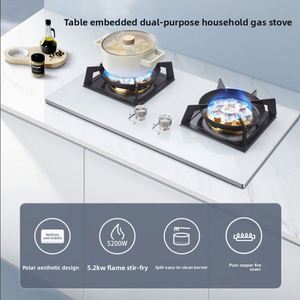 Table de cuisson à gaz encastrable en acier inoxydable avec allumage électronique, protection anti-extinction de flamme, classe de chaleur élevée, écoénergétique disponible - Product Image 5