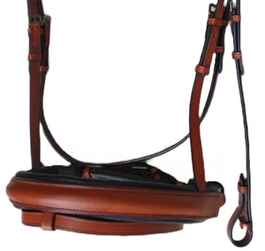 Haute qualité forme anatomique Dressage cheval bride Durable équestre en cuir sourcil bande strass muserolle surélevé pour l'équitation - Product Image 5