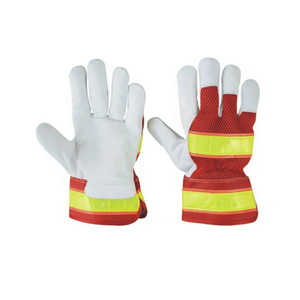 Venta al por mayor de fábrica Guantes de seguridad laboral industrial de cuero de vaca de doble palma Protección de trabajo de soldadura al aire libre mejorada 2025 - Product Image 1