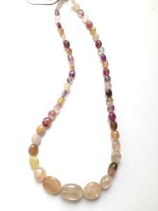 Turmalina Natural Multicolor, Ovalada Lisa, 1 Hilo, Natural, para la Elaboración de Joyería Fina, Cuentas de Piedras Preciosas - Product Image 6