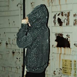 Sudaderas con capucha de diamantes de imitación para hombre de algodón 100% térmicas ligeras de buena calidad al por mayor sudaderas con capucha para hombre - Product Image 2