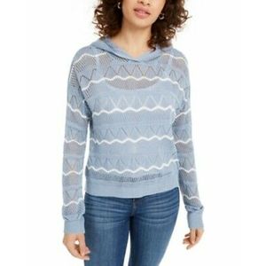 Felpa con Cappuccio Ultra Flirt per Ragazze, Taglia Grande, Blu Navy, in Maglia Pointelle, Traspirante, Stile Casual, Tessuto Stampato - Product Image 1