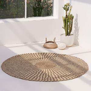 Tapis rond en osier tissé à la main en jonc de mer du Vietnam - Product Image 2