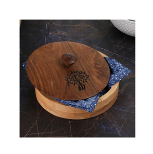 Olla de cazuela de madera con tapa Warm Keeper Serving Venta caliente Olla de madera Estuche caliente de alta calidad para usos festivos - Product Image 1