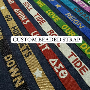 Correa para Bolsos, Correa Cruzada con Cuentas, Cadena para Cartera con Cuentas, Cinturón Bordado, Cinturón Bordado a Mano - Product Image 3