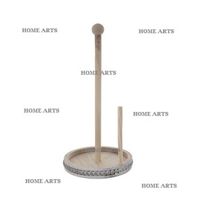 Juego de 2 soportes de papel tisú de forma redonda, soporte de papel tisú de mesa de boda de madera y hierro al mejor precio en la India - Product Image 3