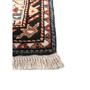 Alfombra de Lana Anudada a Mano Aalam, Diseño de Medallón Rojo Naranja, Kilim Rectangular de 9x12, Abstracta, Hecha a Mano para Adolescentes, para Entrada o Pasillo - Product Image 4