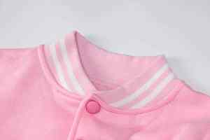 Nueva venta al por mayor Varsity Letterman chaqueta mujer béisbol personalizado Letterman Varsity chaqueta mujer Crop Varsity chaquetas - Product Image 3