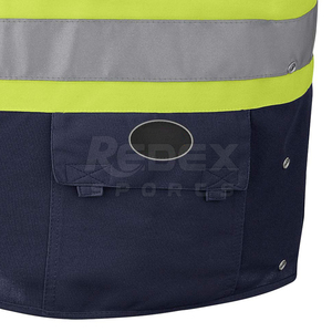 Design personnalisé gilet de sécurité couleur unie gilet de sécurité sans manches prix de gros logo personnalisé gilet de sécurité - Product Image 4