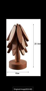 Promotional Round Luxury Eco-Friendly Heat Resistant <b>Wood</b> Kitchen Pot Holder Mat Anti-Slip Coasters 10MM Thickness India Sale - Product Image 6