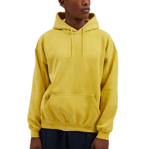 Pull à capuche en coton surdimensionné unisexe, sweat-shirt décontracté à épaules tombantes, streetwear lourd personnalisé pour l'hiver - Product Image 1