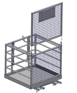 עמיד WP-N מלגזה עבודה פלטפורמה בטיחות כלוב עבור תחזוקה מוגבה מאובטחת משימות התקנה והתקנה - Product Image 5
