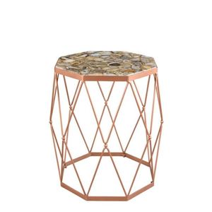 Table d'appoint moderne et luxueuse en pierre d'agate finition naturelle Table de chevet centrale pour chambre à coucher salon mobilier fait main sur mesure - Product Image 1