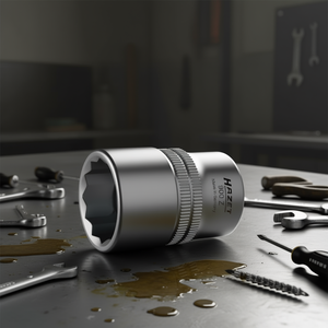 Hazet 1/2'' <b>12</b>-<b>Point</b> Square <b>Socket</b> with Traction Profile and Knurling - Product Image 3