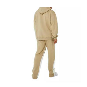 Ensemble de jogging à capuche imprimé avec logo personnalisé pour hommes, survêtement de sport professionnel en coton épais, surdimensionné, survêtement évasé - Product Image 5