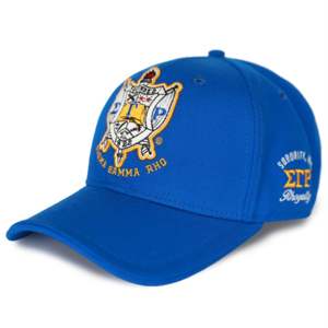 Casquette SGR-Bleu Royal | Chapeau Sigma Gamma Rho en laine mélangée | Logo de l'équipe brodé devant et derrière | Couvre-chef de sororité classique - Product Image 1
