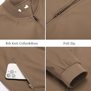 Blouson bombardier brodé personnalisé de haute qualité pour hommes OEM automne hiver vêtements décontractés manteaux en toile décoration brodée grande taille - Product Image 6