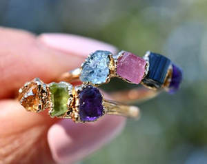 Bague en métal laiton mélangé, électro-plaqué brut, sertie de pierres précieuses de 10 à 12 mm, style vintage, pour mariage, fête, cadeau, certifiée IGI, pour fiançailles - Product Image 6