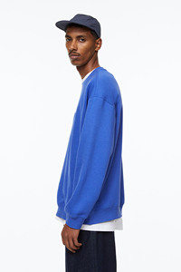 Sweat-shirt bleu royal de grande taille à séchage rapide pour hommes pour l'hiver 100% coton respirant avec logo personnalisé du fabricant OEM - Product Image 2