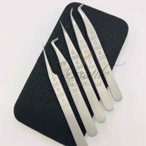 Pince à épiler professionnelle en acier et argent durable Nouveau logo personnalisé Pince à épiler pour extension de cils en forme de cœur - Product Image 6