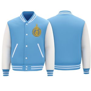 Blouson de bombardier en polyester Blouson universitaire en nylon à col montant et logo personnalisé - Product Image 1