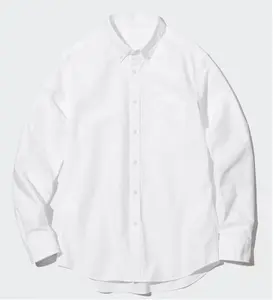 Hochwertiges OEM Custom ized Baumwoll hemd Oxford Fabric Solid Langarm Herren CASUAL Shirt Herren hemd