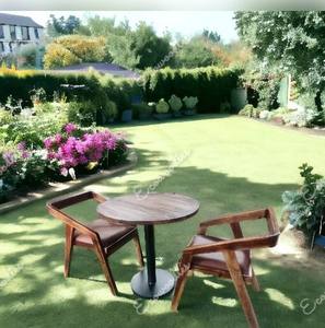 เก้าอี้ไม้เนื้อแข็ง2ตัวพร้อมเบาะหนัง PU สำหรับใช้ในบ้านร้านอาหารเฟอร์นิเจอร์โต๊ะกลมทานอาหารไม้เนื้อแข็งสำหรับใช้ในบ้านร้านอาหาร - Product Image 2