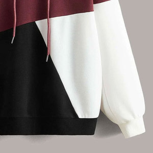 Servicio OEM logotipo personalizado impresión mujeres sudaderas con capucha al por mayor mujeres sudaderas con capucha contraste de color mujeres sudaderas con capucha - Product Image 4