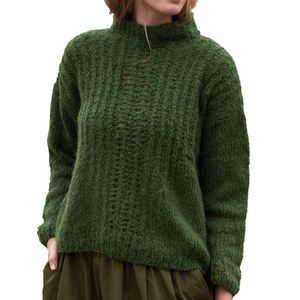 Pull col rond pour femme, décontracté et élégant, uni, doux, épais, durable, antistatique, anti-boulochage, infroissable, 300g, pour l'hiver, la gym, les loisirs et le quotidien - Product Image 3