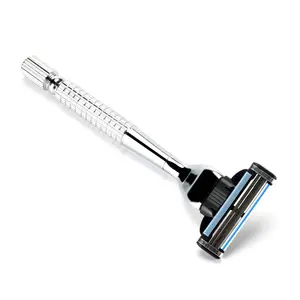 Afeitadora de seguridad de doble hoja de acero inoxidable de alta calidad con diseño personalizado al por mayor, afeitadora Manual no eléctrica - Product Image 5