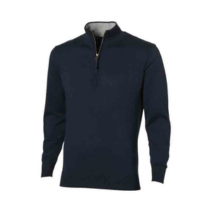 Pull-over en molleton doublé pour hommes, sweat-shirt en coton à col montant et imprimé solide, sweat-shirt ample à fermeture éclair pour hommes - Product Image 3