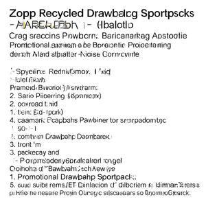 Zopp Zaini Sportivi Riciclati con Coulisse, Borsa Promozionale Sostenibile per Gadget - Product Image 3