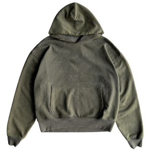 เสื้อกันหนาวมีฮู้ดสีเขียวมะกอกของผู้ชายเสื้อมีฮู้ดโอเวอร์ไซส์ผ้าคอตตอนทรงหลวมมีฮู้ดลำลอง - Product Image 1