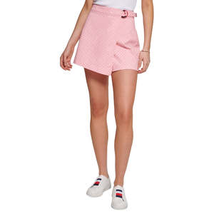 Skort Rosa da Donna Tommy Hilfiger Taglia 18 con Stampa a Pois in Tessuto Oxford Traspirante e Decorazione con Cintura - Product Image 1